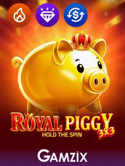 3x3 Royal Piggy Hold the Spin by Gamzix, game artwork